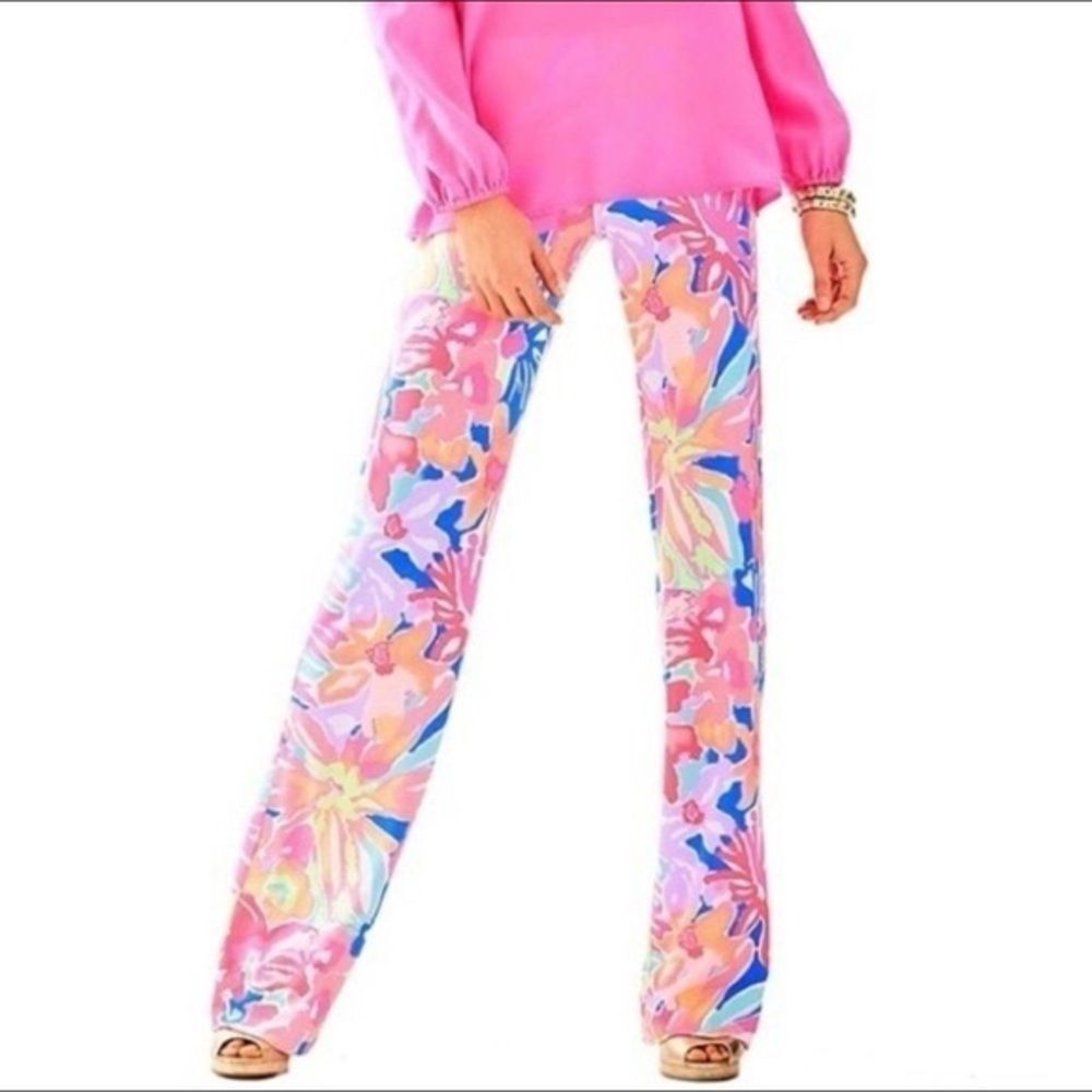 Lilly Pulitzer Georgia May Pallazo Pants in Playa Hermosa Extra Extra Small